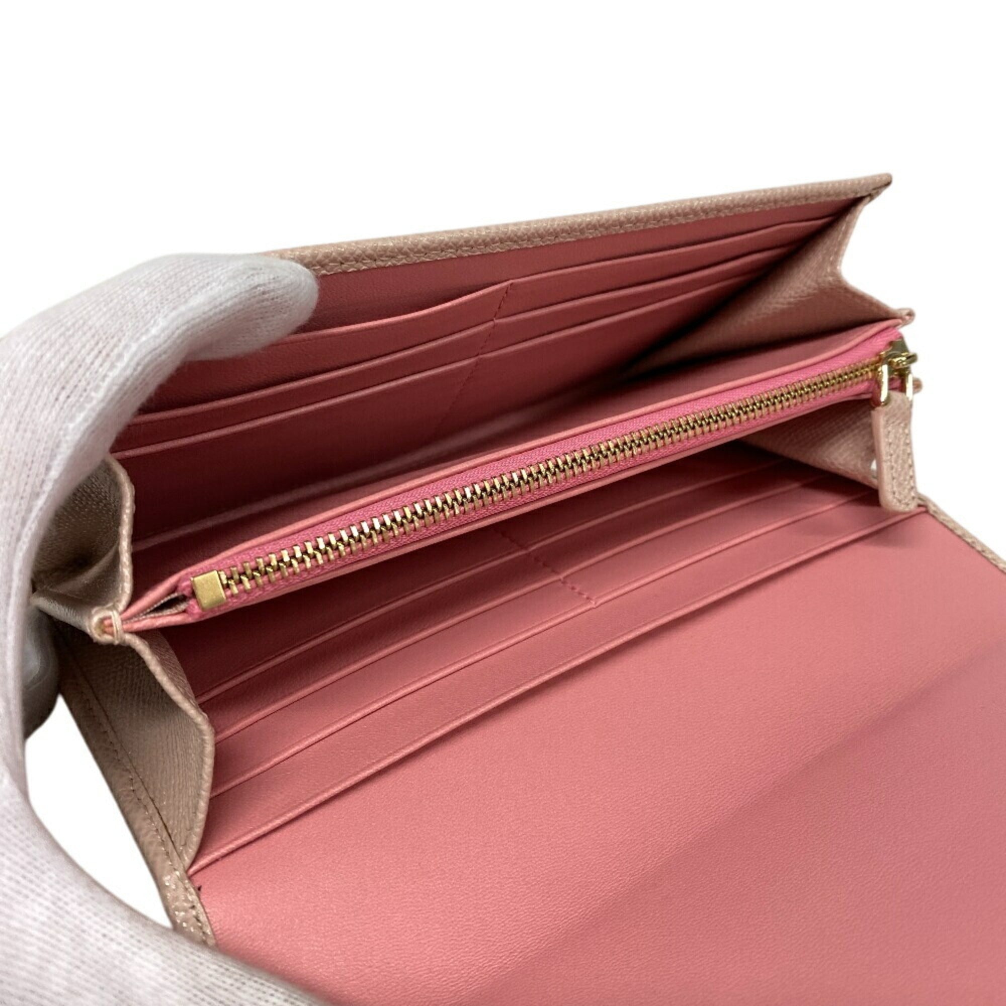 BALENCIAGA 30413 Clip Long Wallet Pink Women's