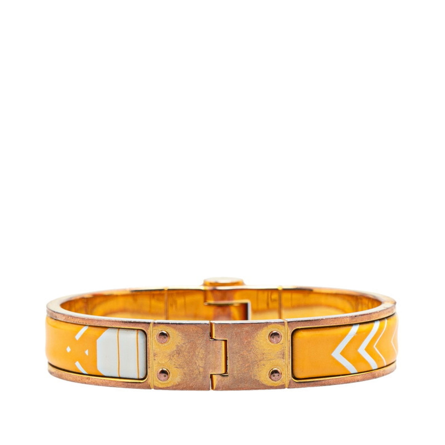 Hermès Charnière Bangle Gold Orange Plated Women's HERMES
