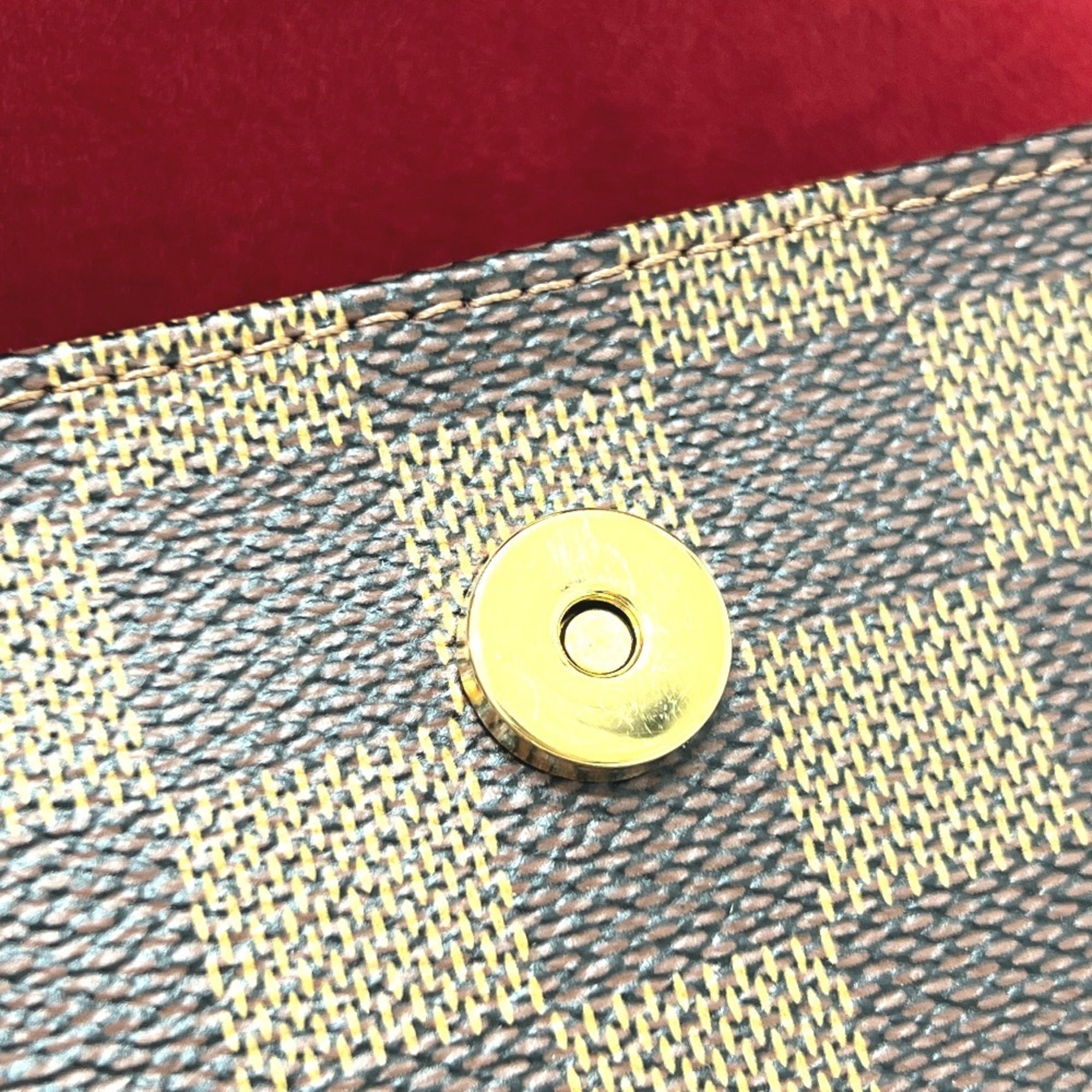 LOUIS VUITTON Florentine Pochette N51856, Special Order Order, Women's, Damier Canvas, Ebene Brown — Like New