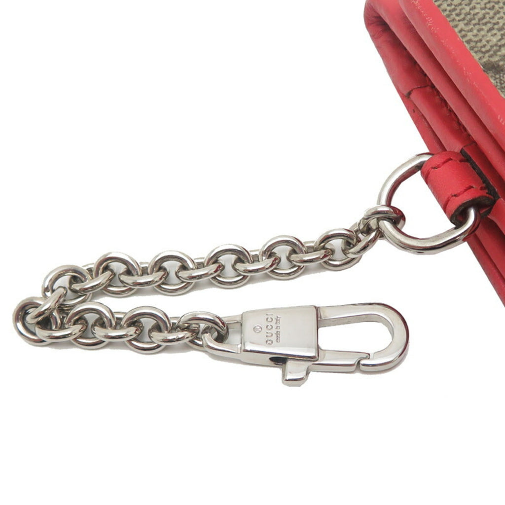 Gucci GG Supreme Mini Wallet, Women's Tri-fold 256442, Beige Leather