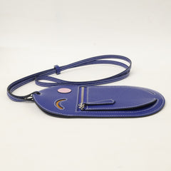HERMES (U stamp) Chevre Mysore In-the-Loop To Go Wink GM Smartphone Shoulder Bag/Case - Blue Electric Women's — Like New