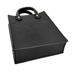 Louis Vuitton Women's Monogram Empreinte Petite Sac Plat Mini Shoulder Bag, Handbag, Crossbody Pouch, Black, LOUIS VUITTON M81417 Noir Gold Hardware — Like New
