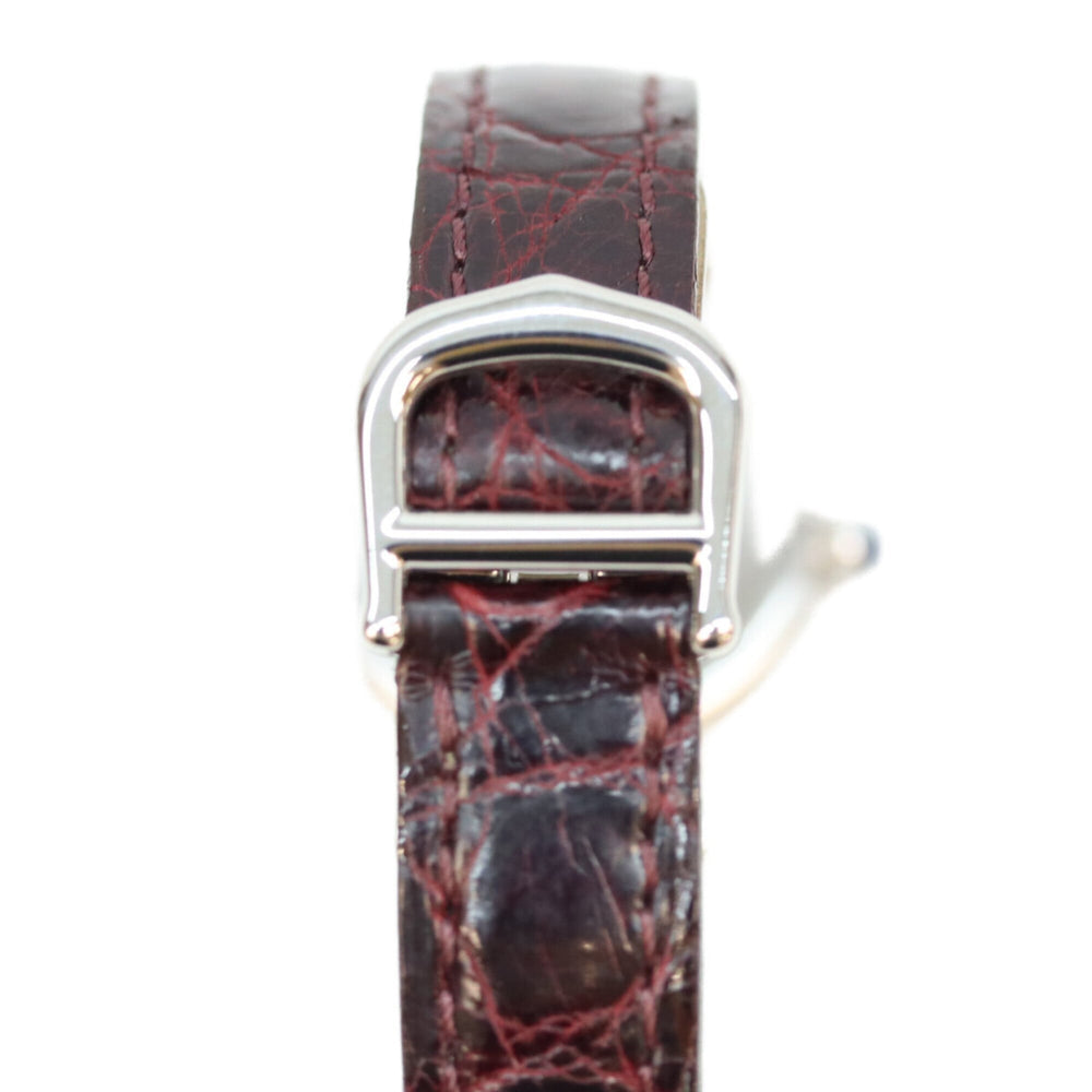 Cartier W1001665 925 Silver Must Colisée SM Quartz Watch, with White Dial, Ladies — Very Good