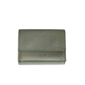 CELINE Folded Compact Wallet, Leather Tri-fold Gray, Women's