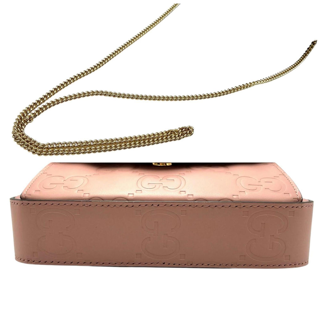 Gucci GG Mini Shoulder Bag 781554 Leather Pink Women's