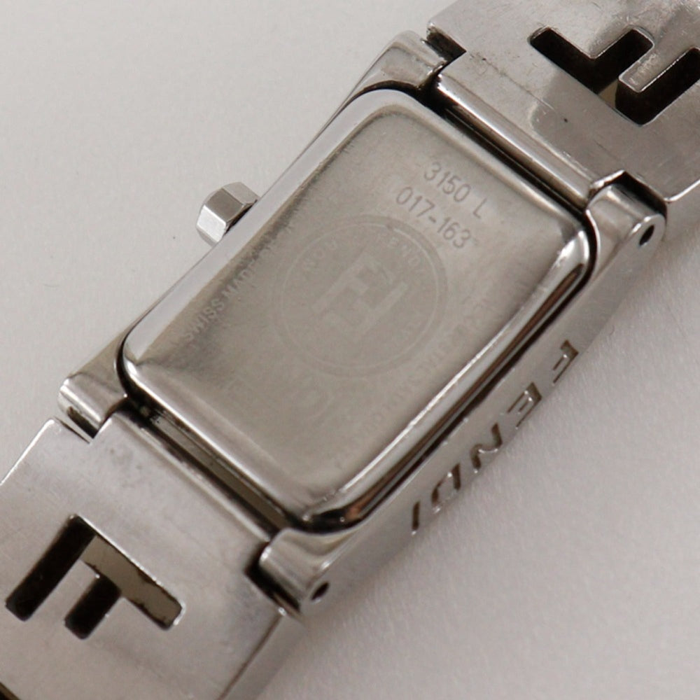 Fendi Olologi Women's Watch, 3150L Stainless Steel, Silver Quartz Movement, Analog Display, Blue Dial — Good