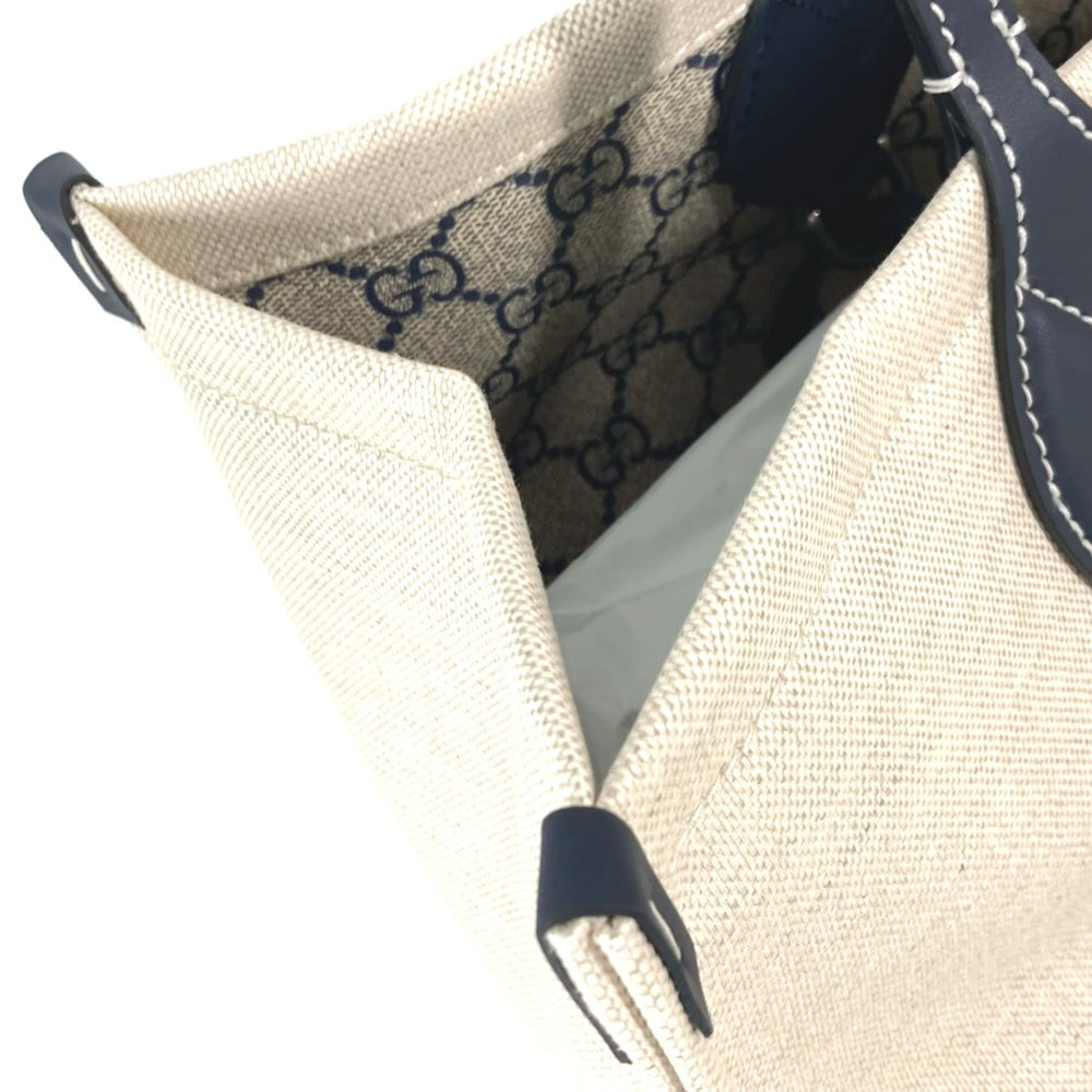 Gucci 772176 Japan limited JAPAN Shoulder Bag Shoulder Bag Tote Bag BeigeBased x Black Dark Navy Based — Like New