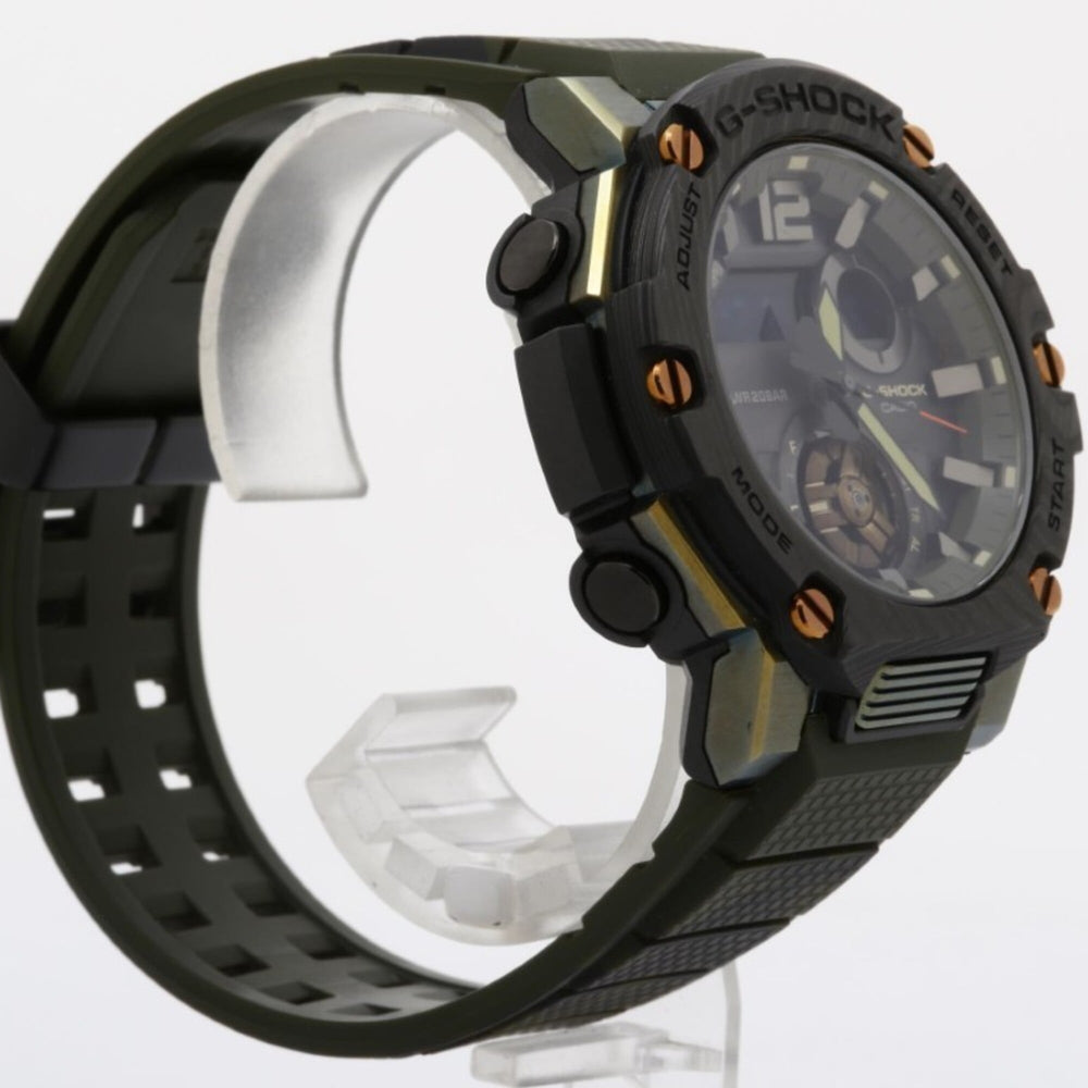CASIO G-SHOCK G-STEEL GST-B300 Series GST-B300XB-1A3JF Black Khaki Resin SS Carbon Men's Watch — Very Good