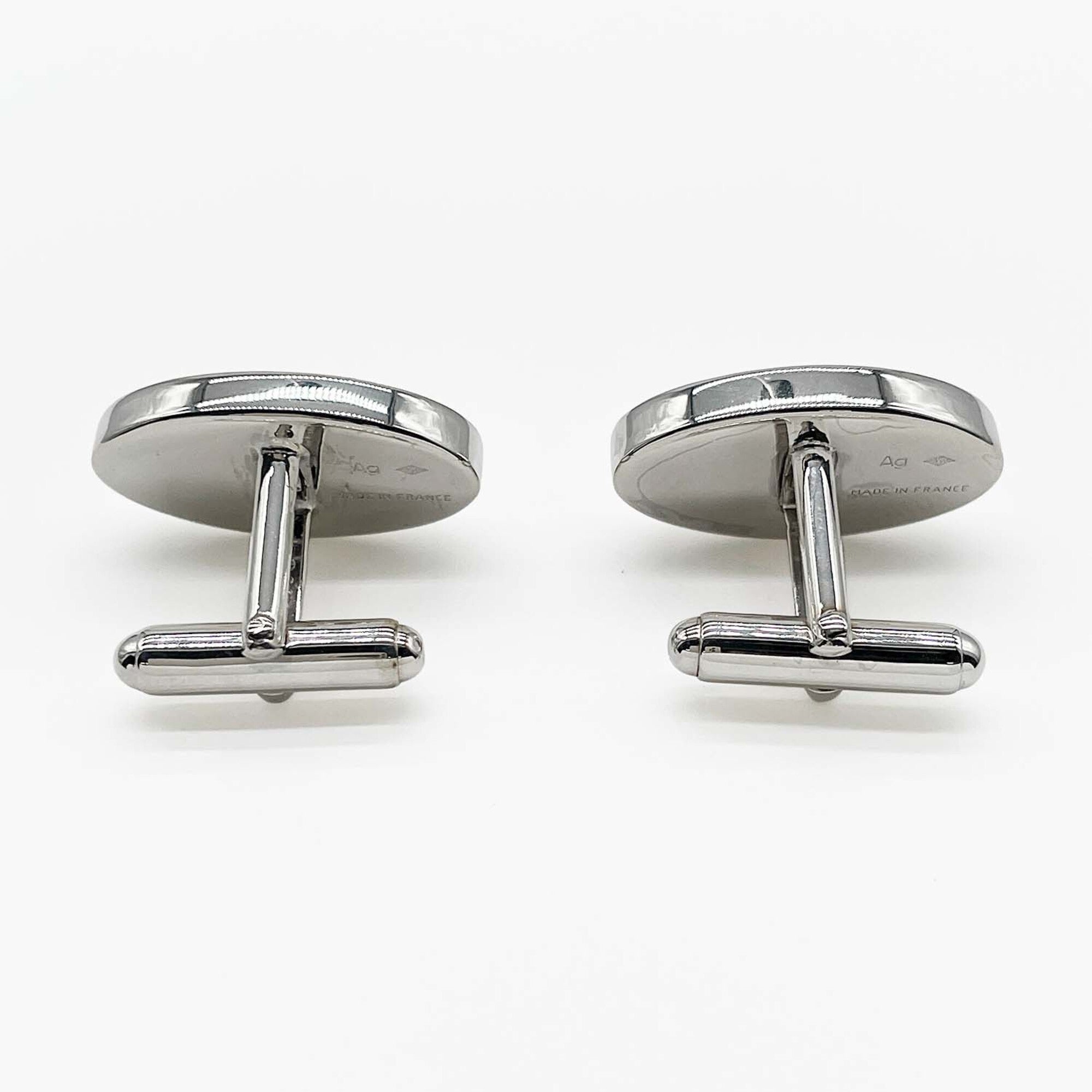 LOUIS VUITTON Logo Cufflinks, Ag925 Silver, Men's — Like New