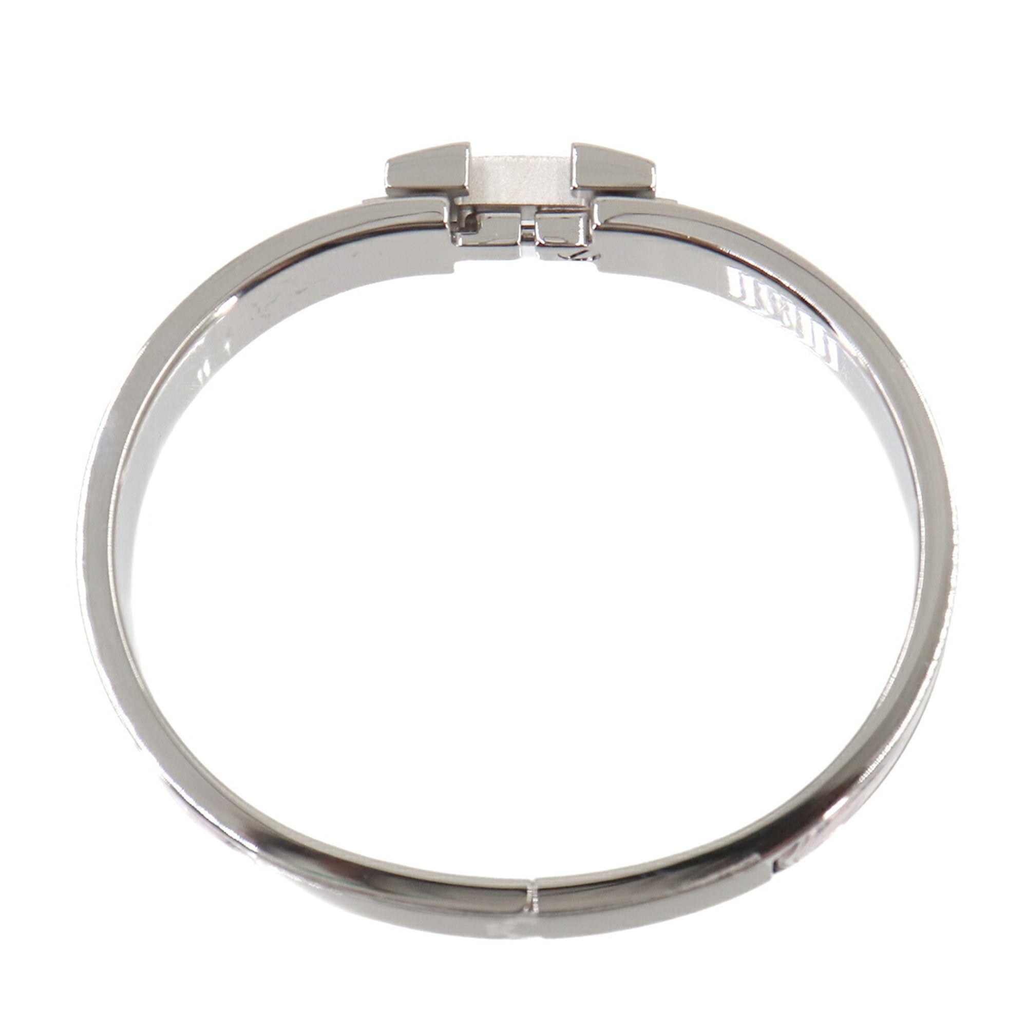 Hermes Clic H PM Honage Brides de Coeur Bangle Pink Silver — New - Store Return