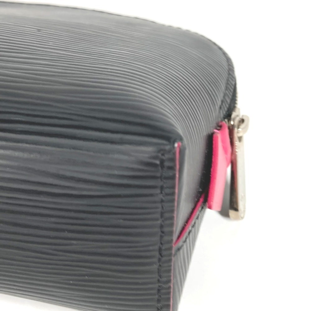 LOUIS VUITTON M67185 Epi Two-Tone Pochette Cosmetic Pouch/Makeup Pouch/Multi-Pouch/Cosmetic Pouch/Epi Leather/Men's/Women's/Noir/Black — Like New