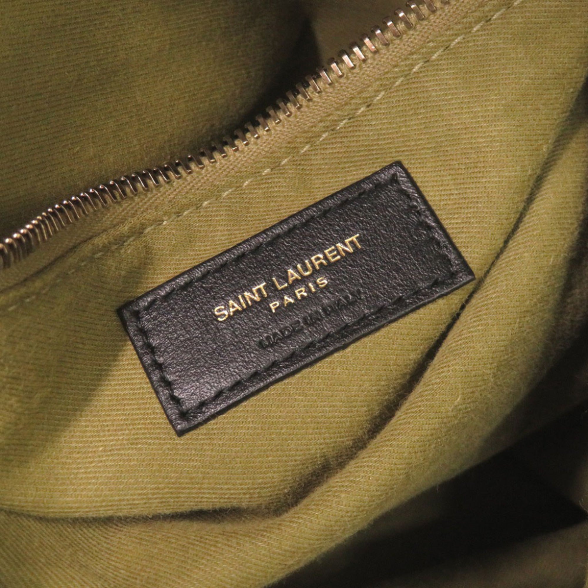 Yves Saint Laurent Saint Laurent Paris Downtown 757970 Canvas Khaki Tote Bag 0312 SAINT LAURENT PARIS — Like New