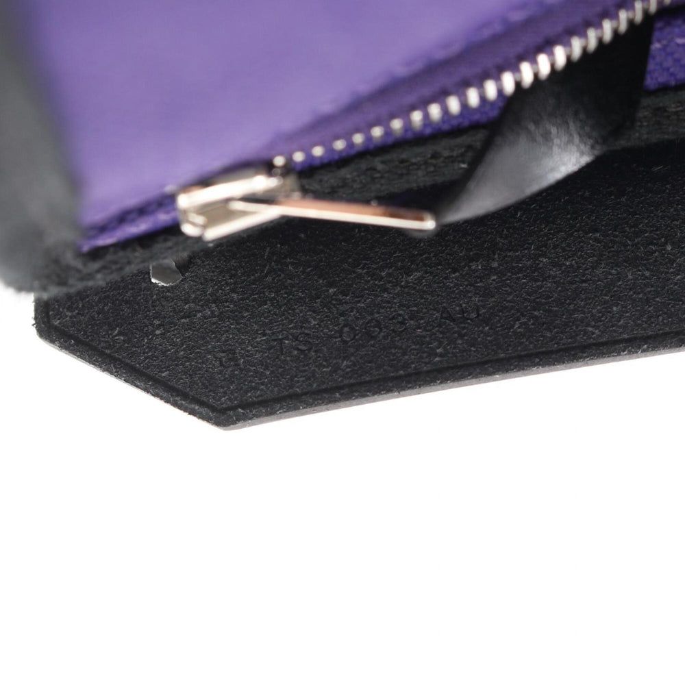 Hermes Herbag Zip Mini Shoulder Bag Handbag Canvas Leather Toile Military Vache Hunter Women's Purple Black — New - Store Return