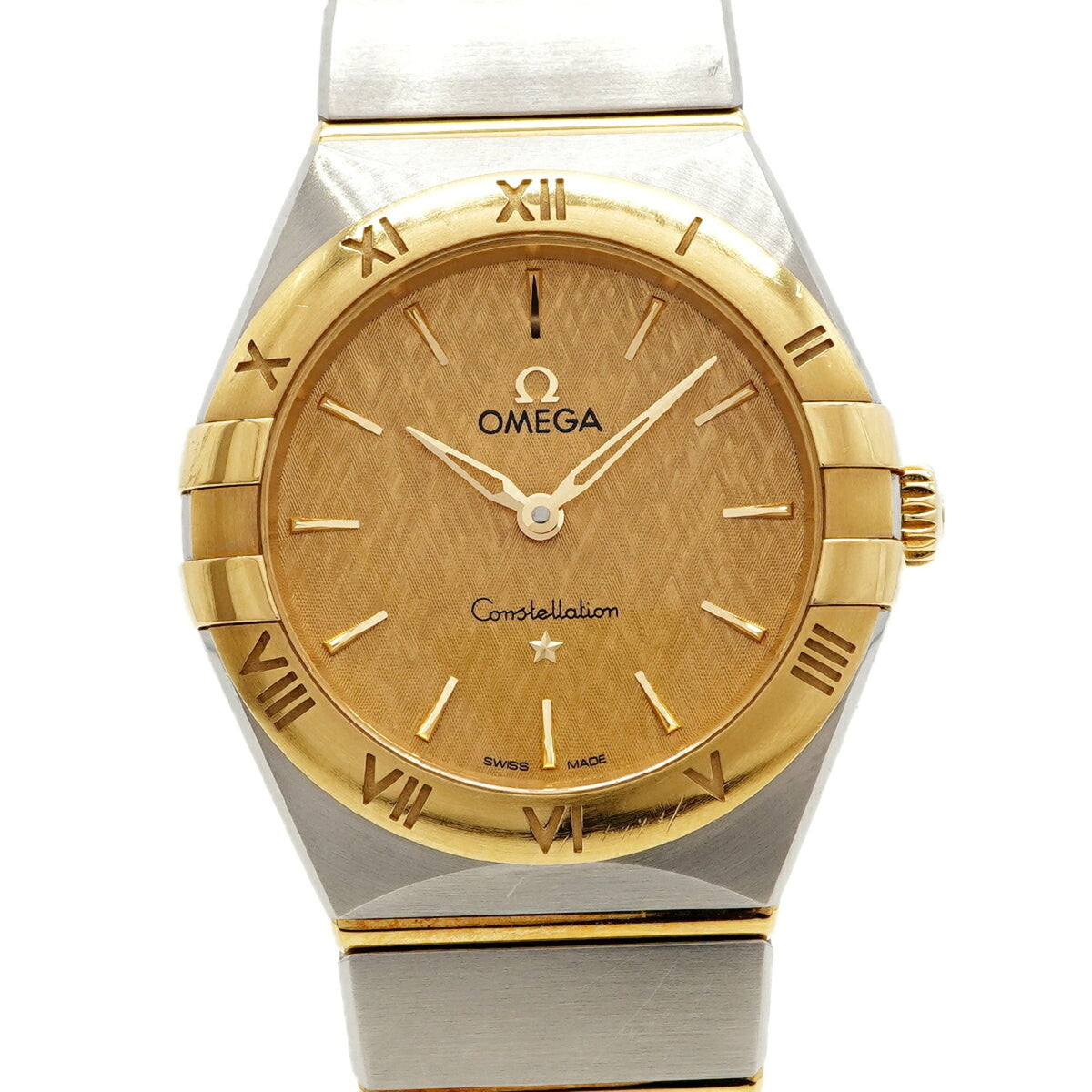 Omega Constellation Brushed Quartz 131.20.28.60.08.001 Gold Dial Women's Watch — Good