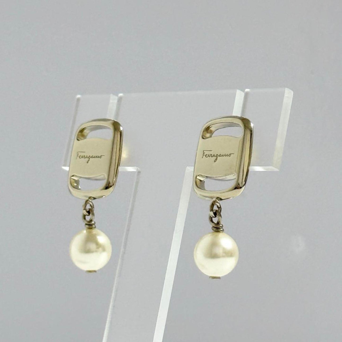 Salvatore Ferragamo Women's Earrings with Faux Pearls