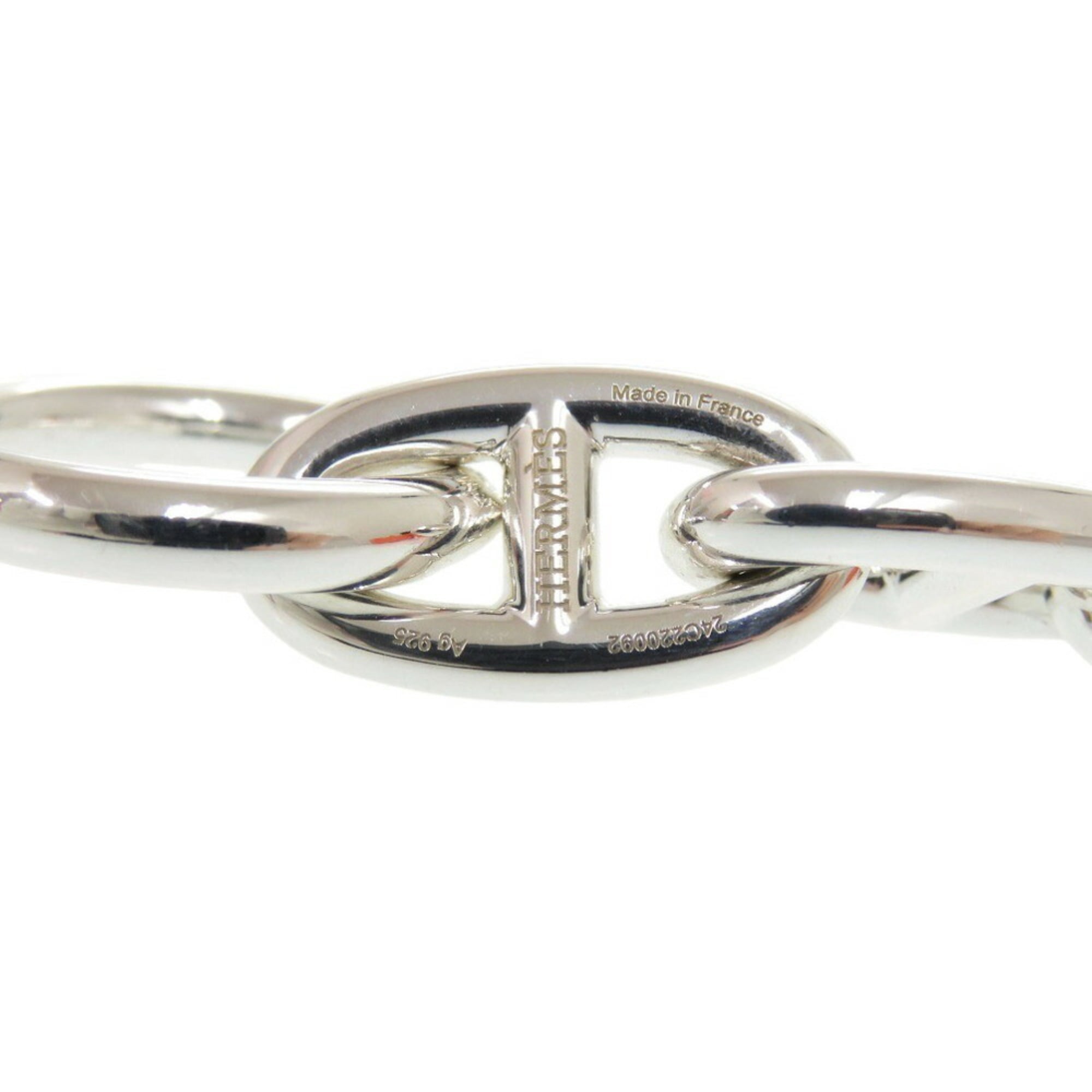 Unused Hermes Chaine d'Ancre GM 11 links Silver 925 Bracelet 0506HERMES — Like New