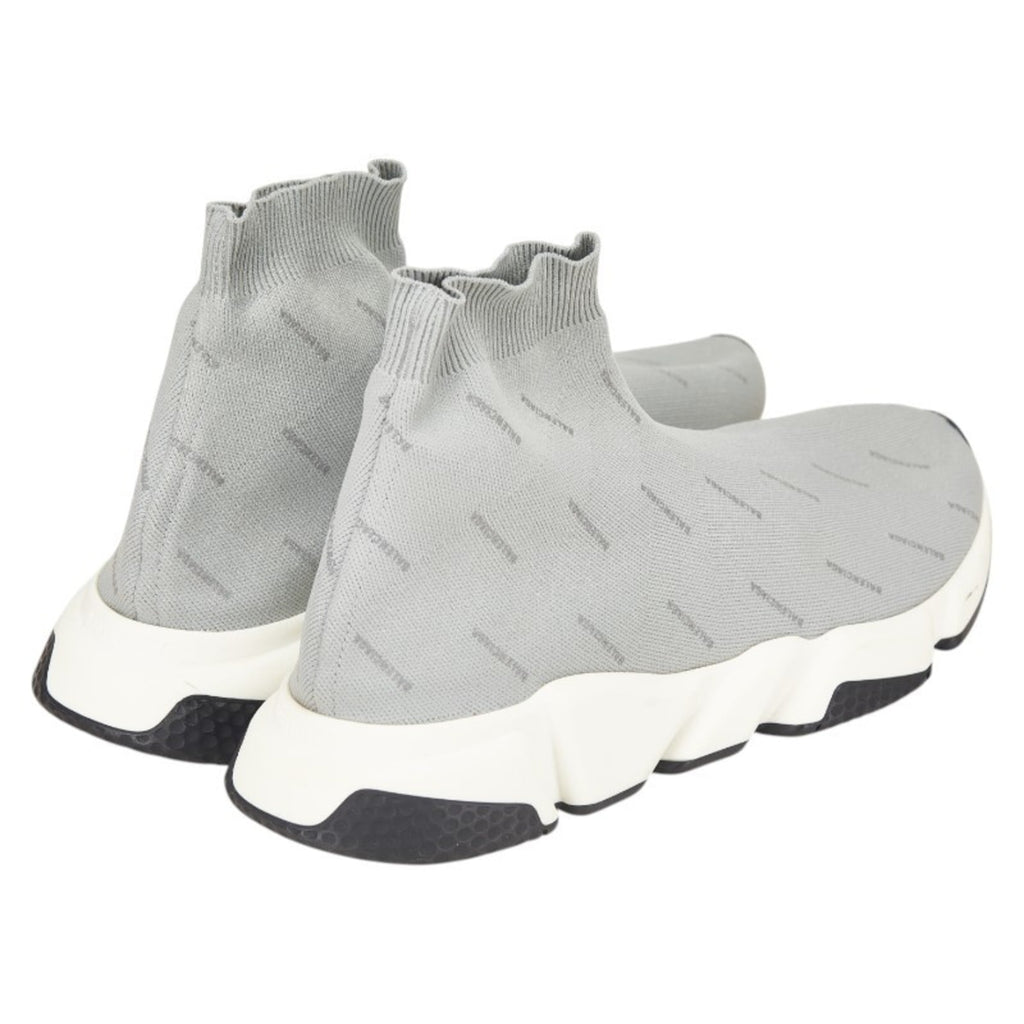 Balenciaga Speed Trainer Sock Sneakers, Size 31, Gray and White Fabric, Men's, BALENCIAGA