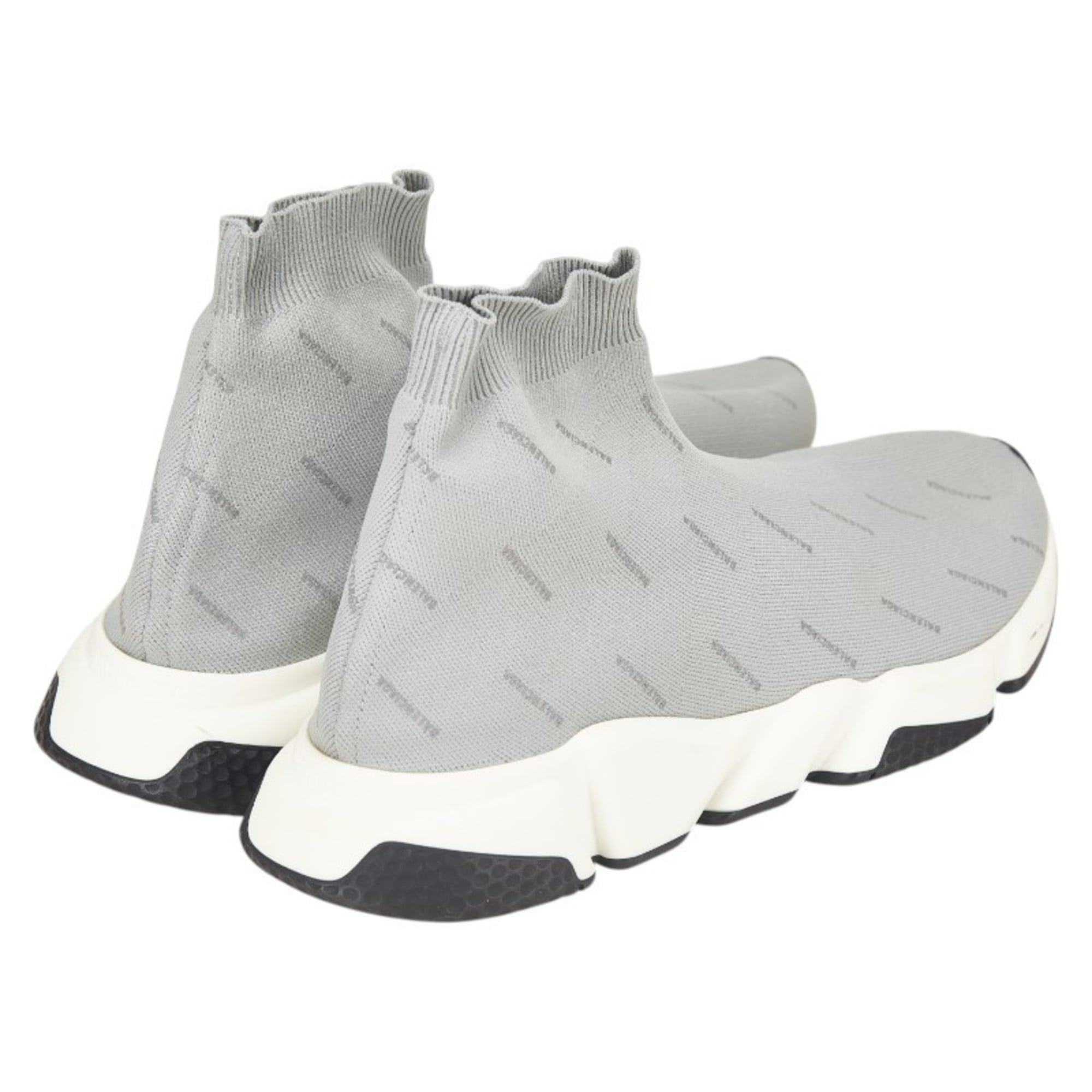 Balenciaga Speed Trainer Sock Sneakers, Size 31, Gray and White Fabric, Men's, BALENCIAGA