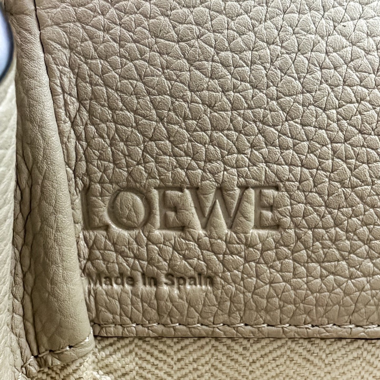 LOEWE HAMMOCK DRAWSTRING MINI 2-way handbag/shoulder bag in greige for women