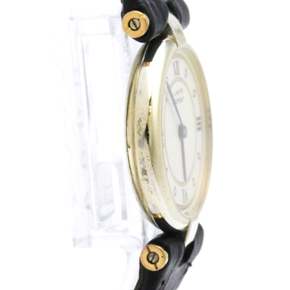 CARTIER Must Vendome Vermeil Gold Plated Quartz Ladies Watch 590004 — Good