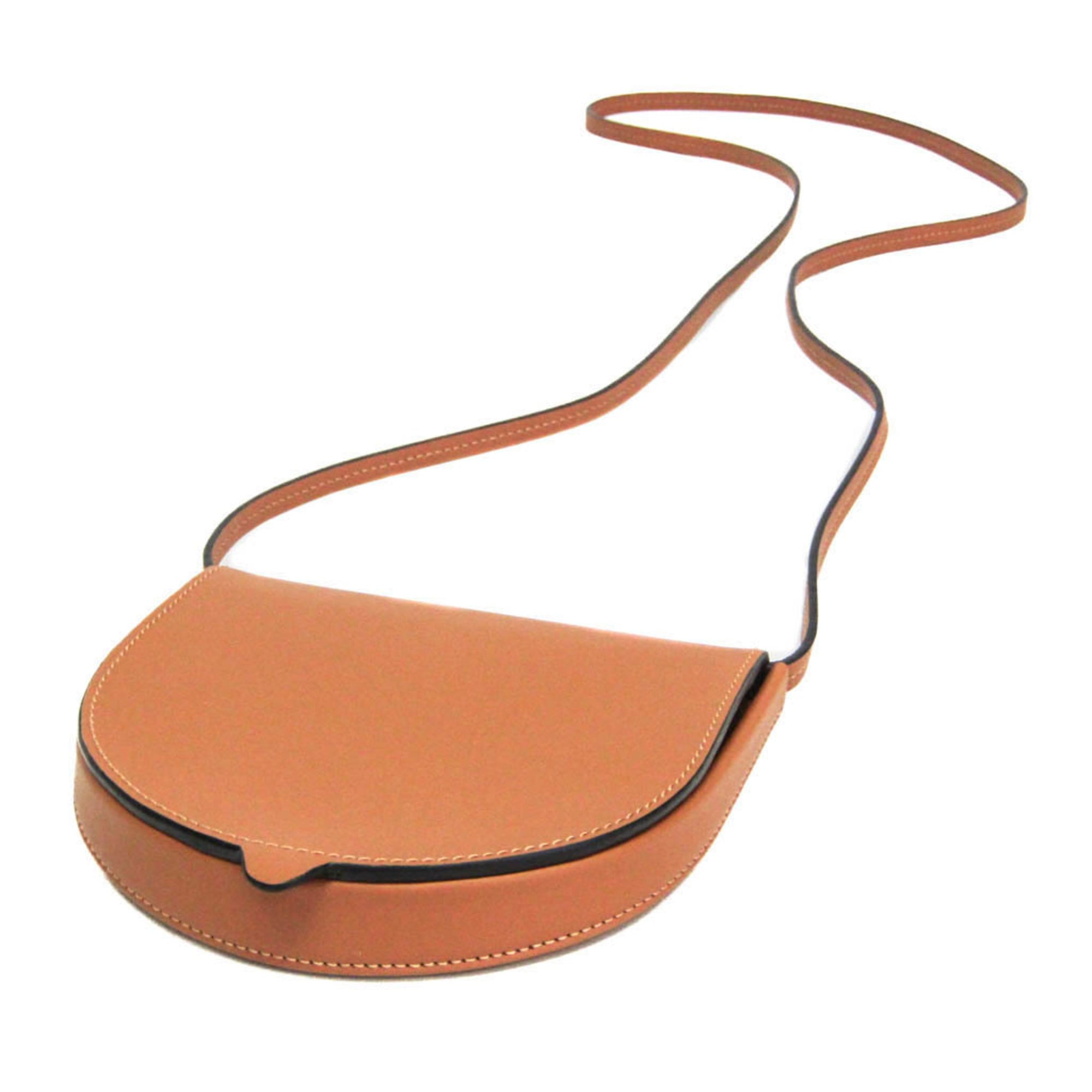 Loewe HEEL POUCH SMALL Women's Leather Shoulder Bag Brown — Like New