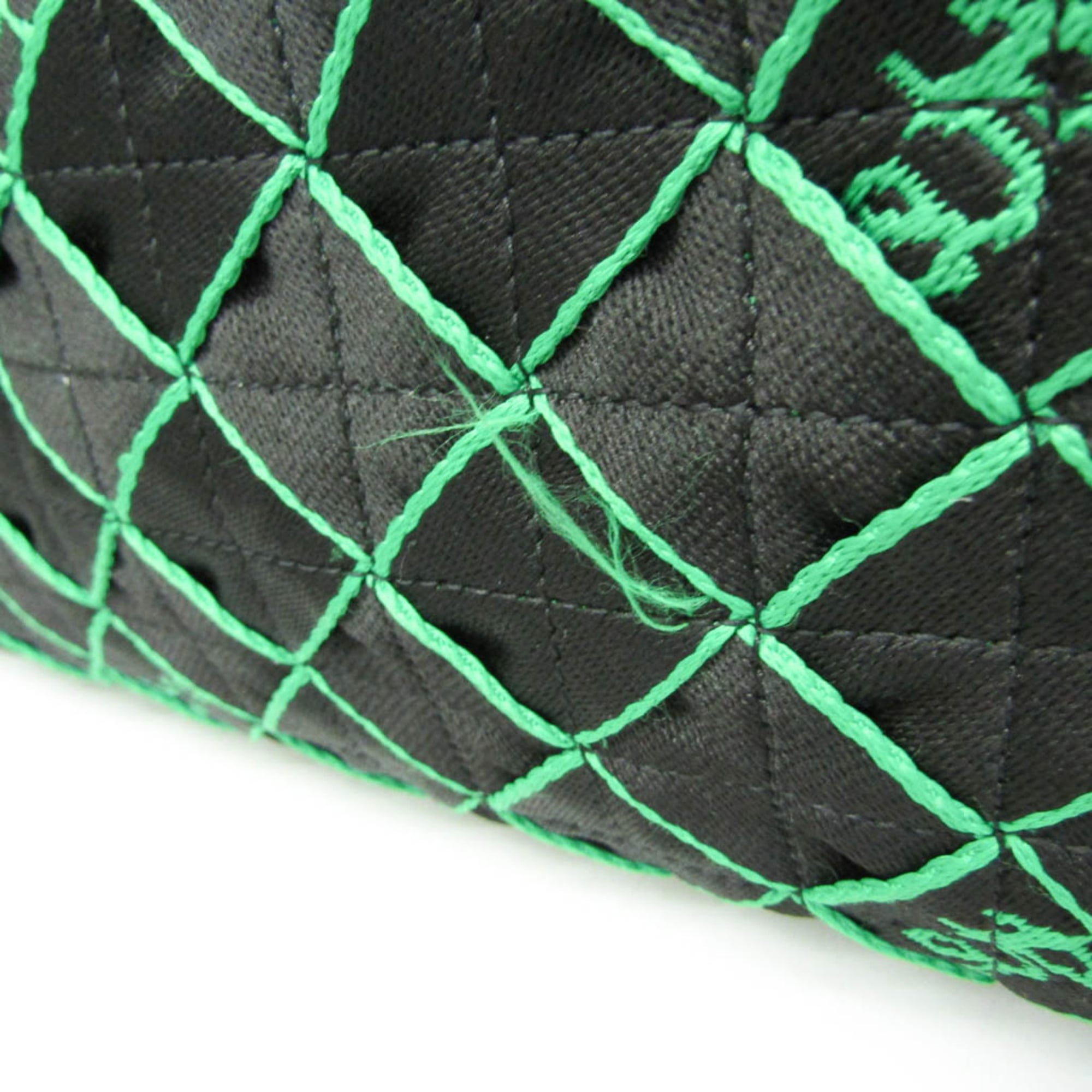 Bottega Veneta Lightweight Webbing Intrecciato 679970 Men's Polyamide Boston Bag,Shoulder Bag Black,Green — Like New