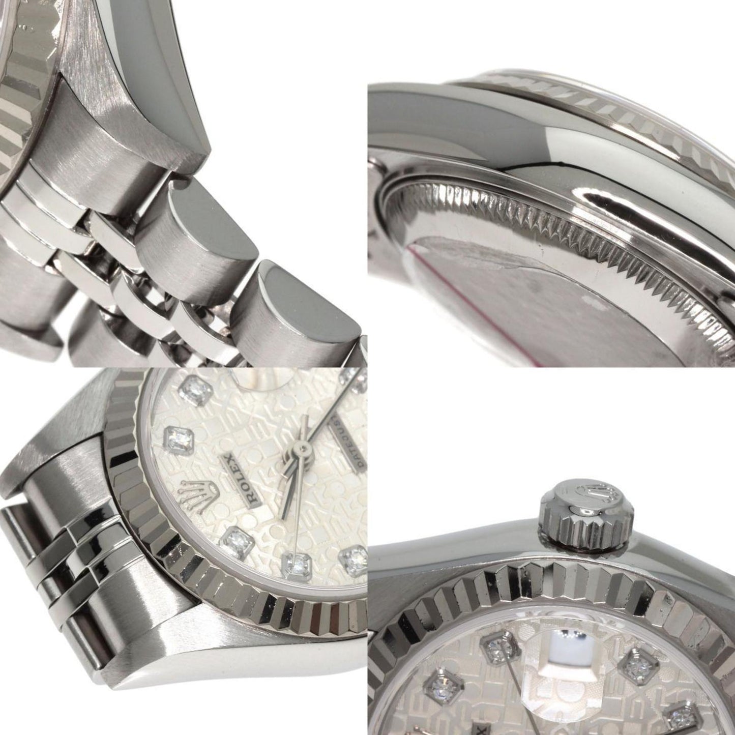 Rolex 79174G Datejust 10P Diamond Watch Stainless Steel SS K18WG Ladies ROLEX