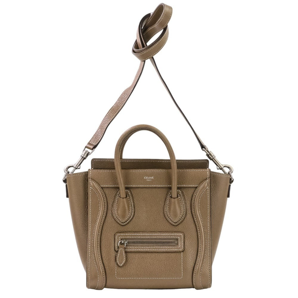 Excellent condition Celine Luggage Nano Shopper 2-way bag in brown. Women's. Luxs Pre-owned Brand — Like New
