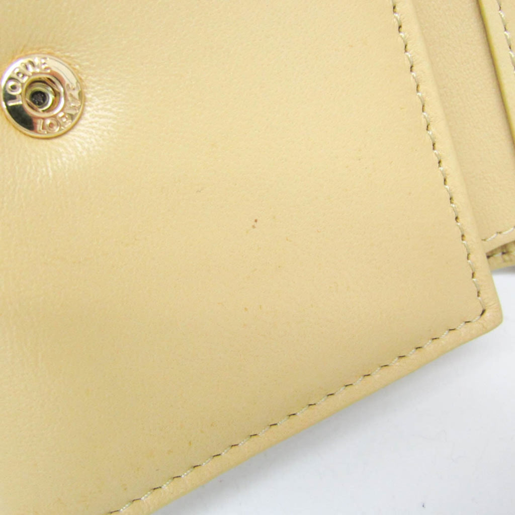 Loewe Anagram Trifold Wallet Women's Leather Wallet (tri-fold) Mustard