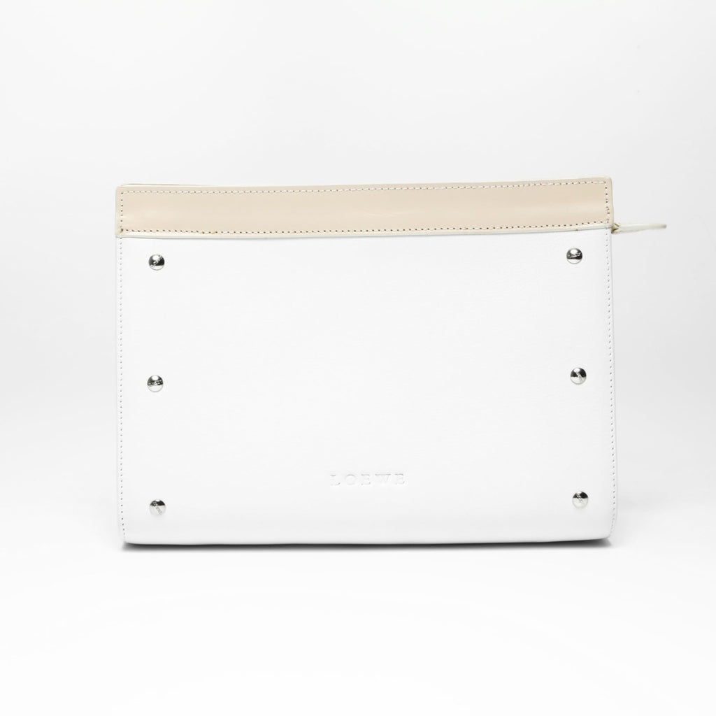 LOEWE Leather Pouch White