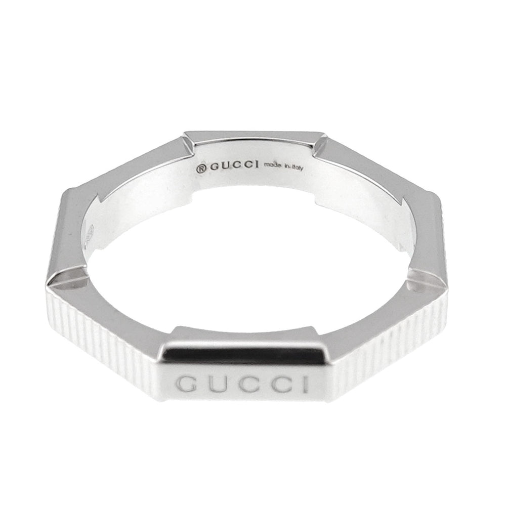 Gucci Link to Love Ring #13, 18K White Gold (750) — Like New