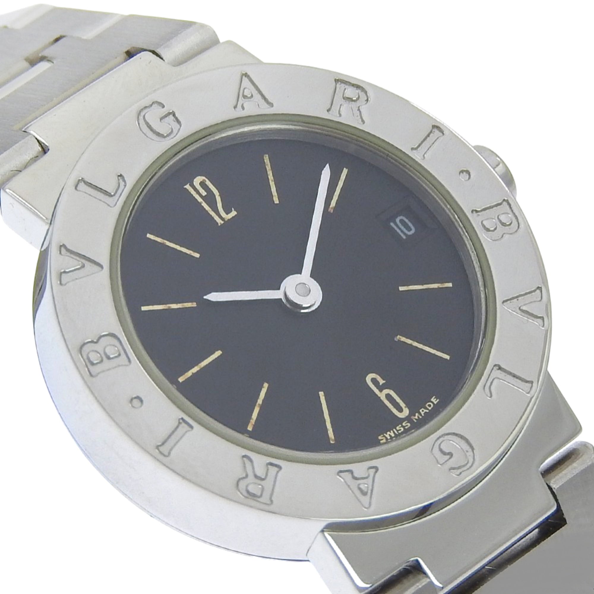 Bvlgari BVLGARI Watch BB23SS Stainless Steel Quartz Analog Black Dial Women's — Good