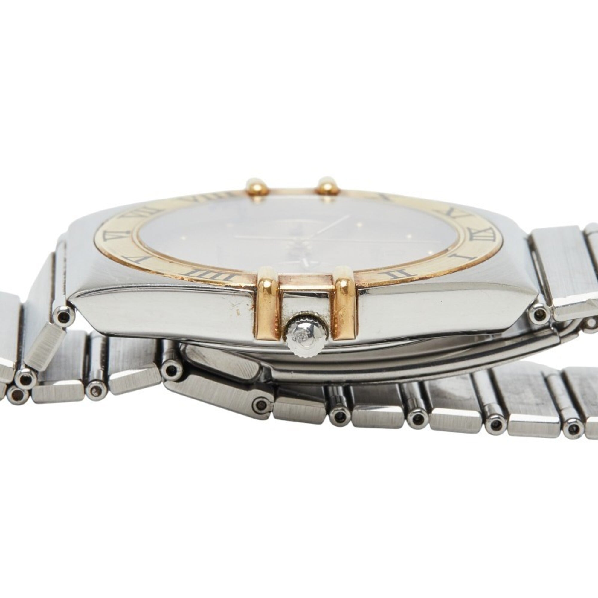 Omega Constellation Day-Date Watch 396.1070 Quartz Gold Dial Stainless Steel Solid Men's OMEGA — Good