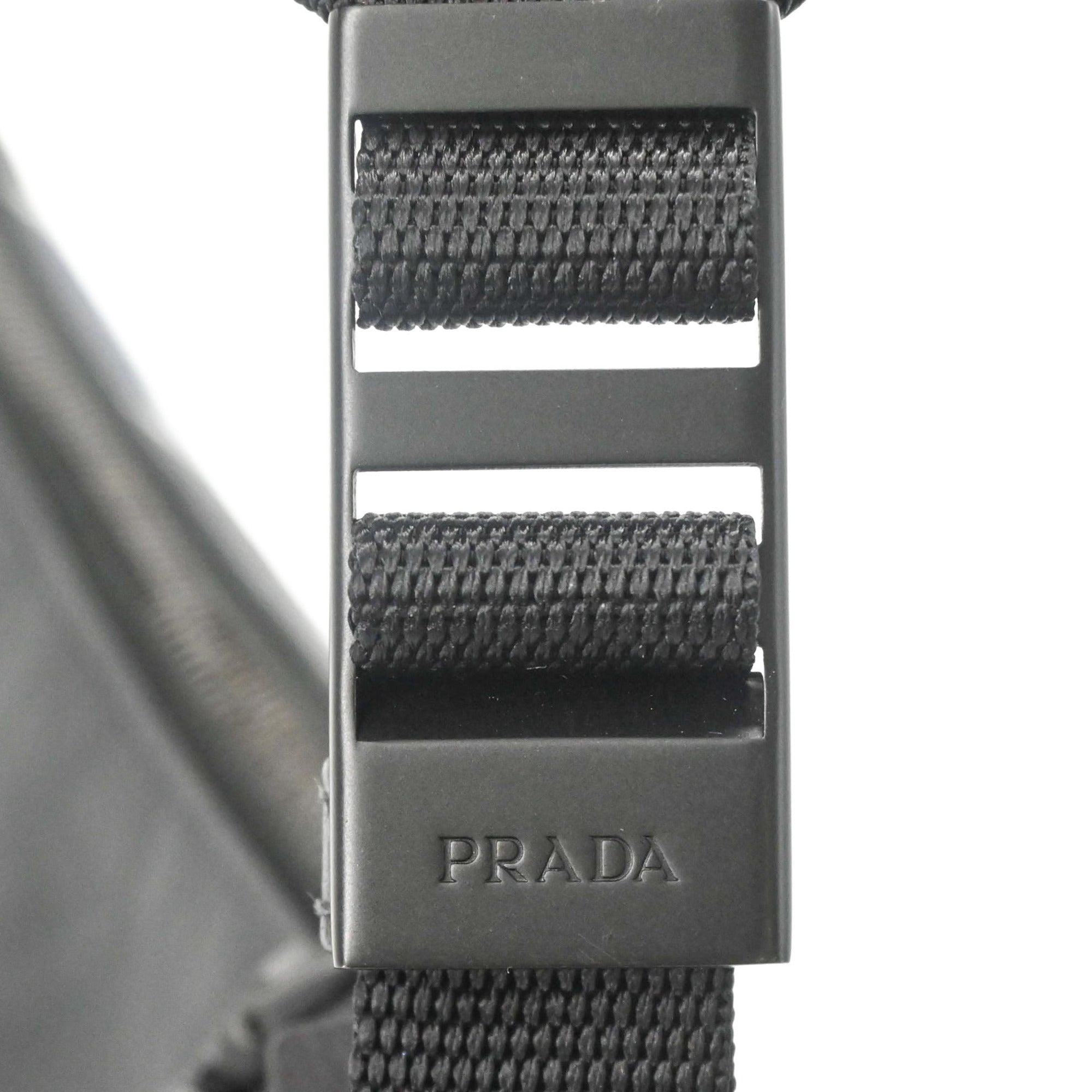 PRADA Prada Shoulder Bag Leather Triangle Black Blue 2VH078 — New - Store Return