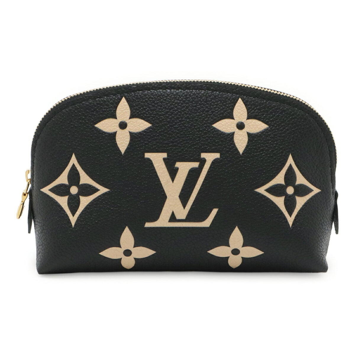 LOUIS VUITTON Louis Vuitton Monogram Empreinte Pochette Tick Bicolor Black Beige M59086 — Like New