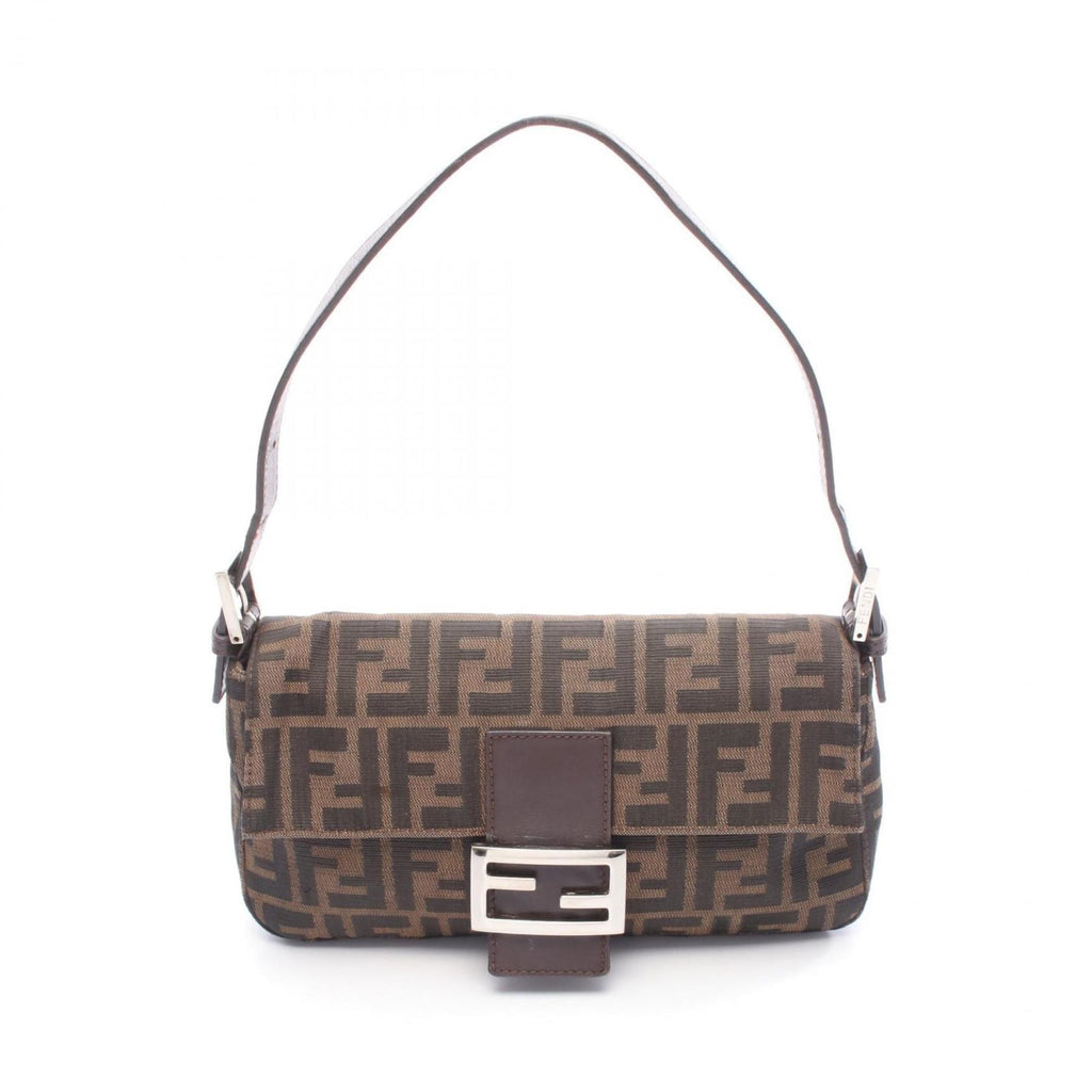 Fendi Mamma Bucket handbag, canvas and leather, women's, brown