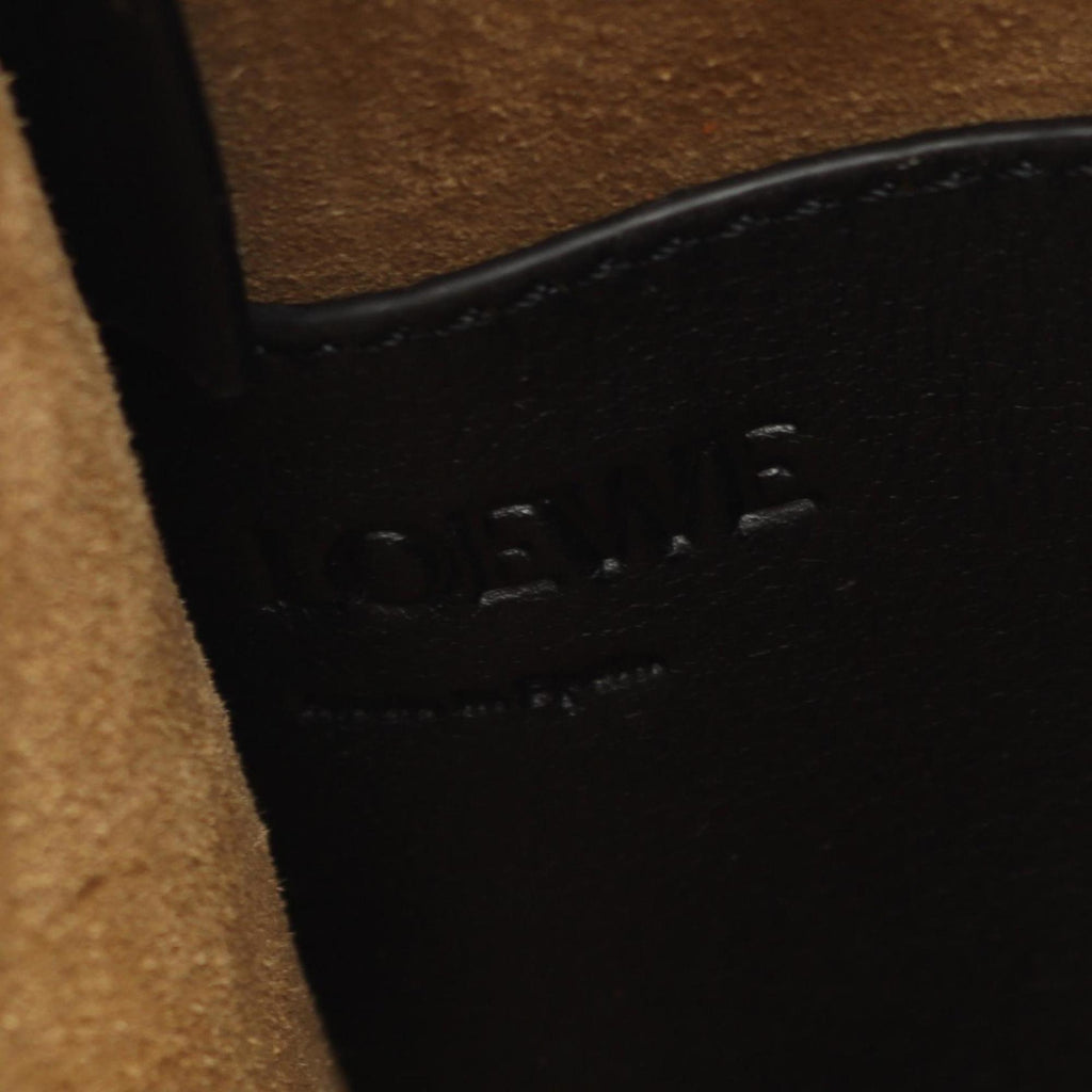 LOEWE Gate Large Bucket Handbag, Leather, Women's, Black and Brown