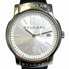 Bulgari BVLGARI Solo Tempo watch, total weight 38.1g, stainless steel, genuine leather strap, quartz movement, ST35S — Good