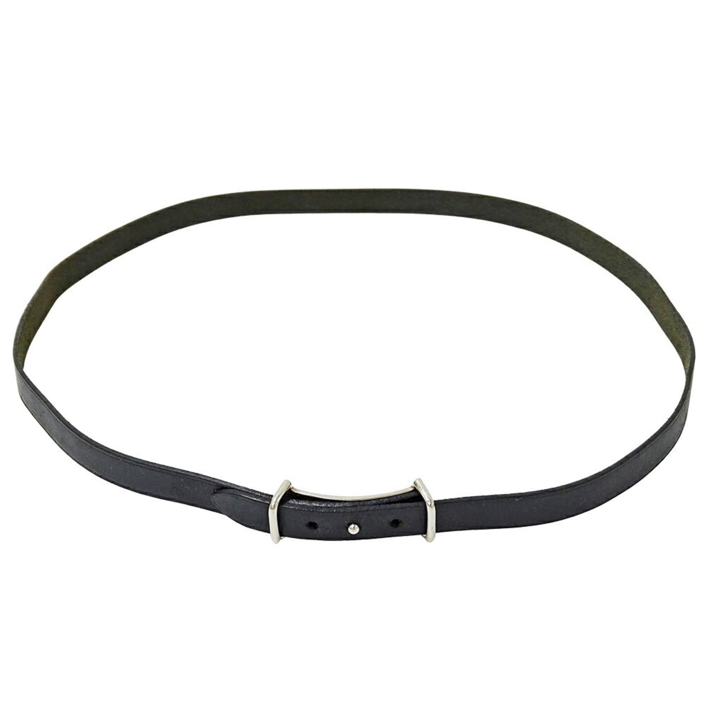 Hermes Hermès Api 2 Long Bracelet/Choker, Black Leather, E Stamp, for Men and Women