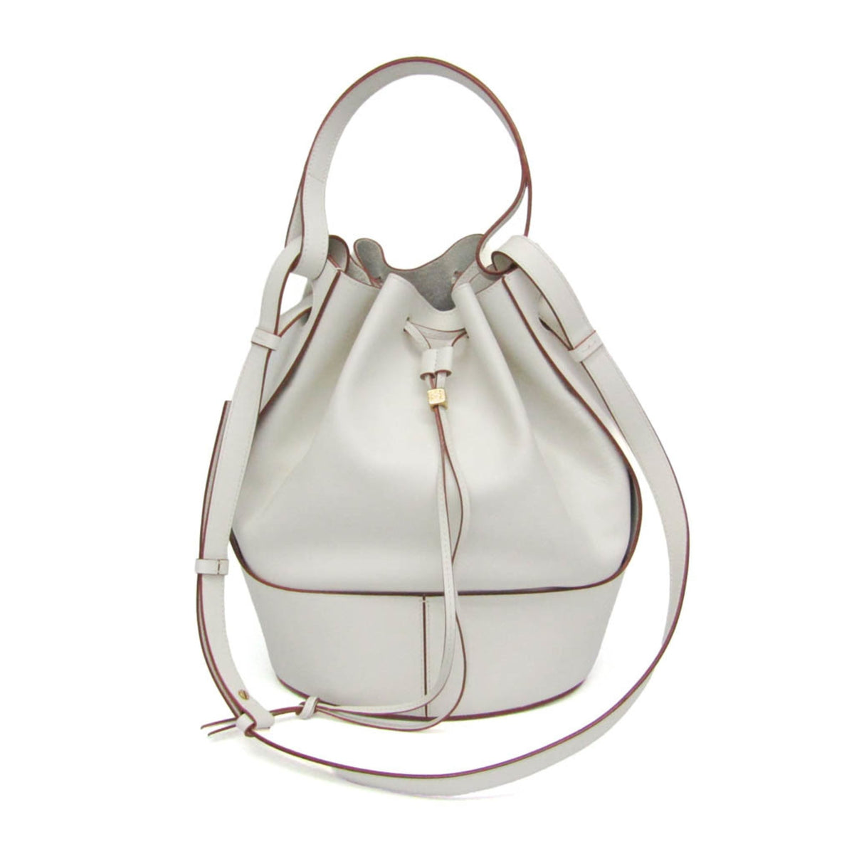 Loewe Balloon Medium Women's Leather Shoulder Bag White — Like New