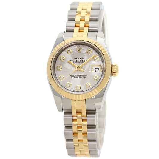 Rolex 179173G Datejust 10P Diamond Meteorite Watch Stainless Steel SSxK18YG Ladies ROLEX