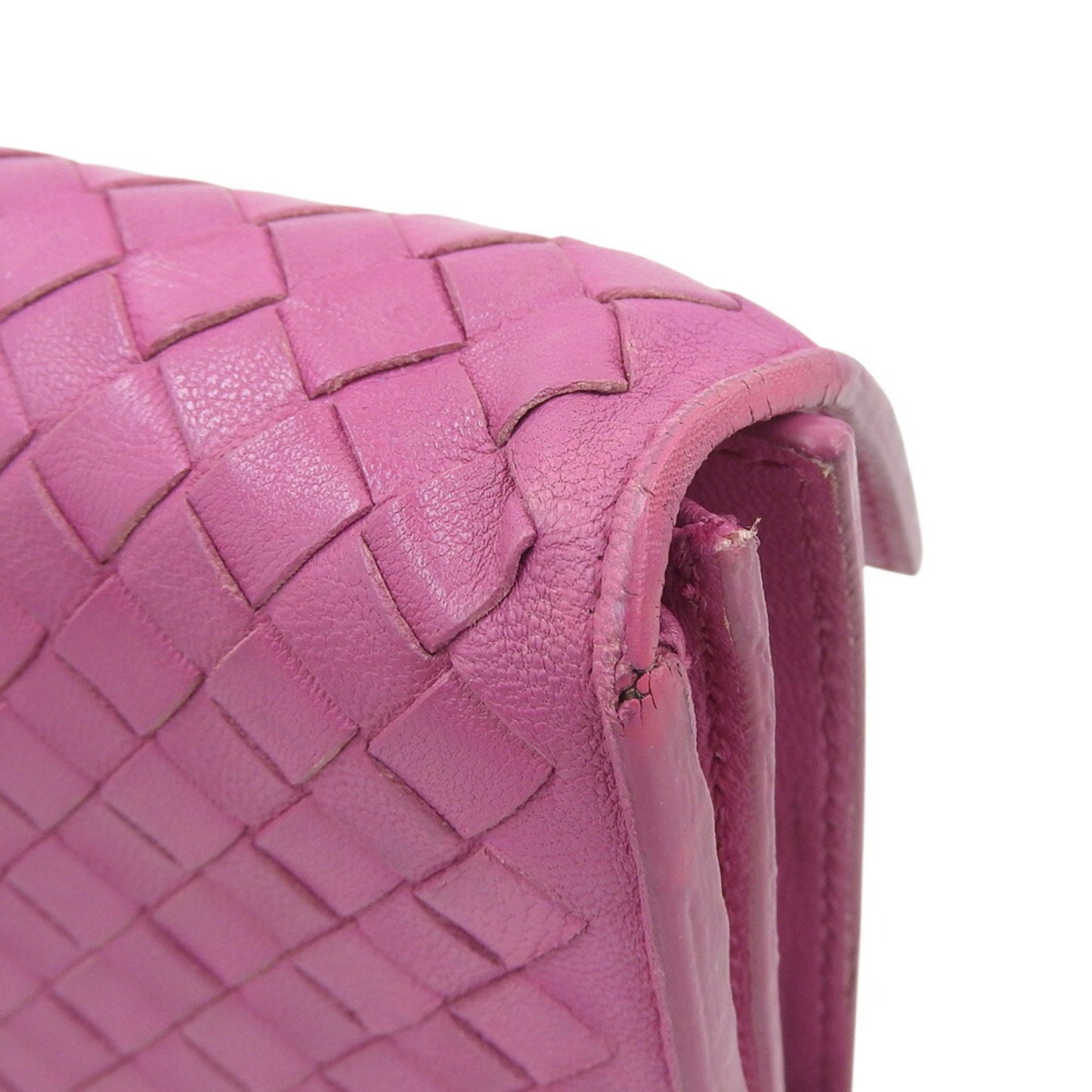 Bottega Veneta Intrecciato Leather Long Wallet in Purple