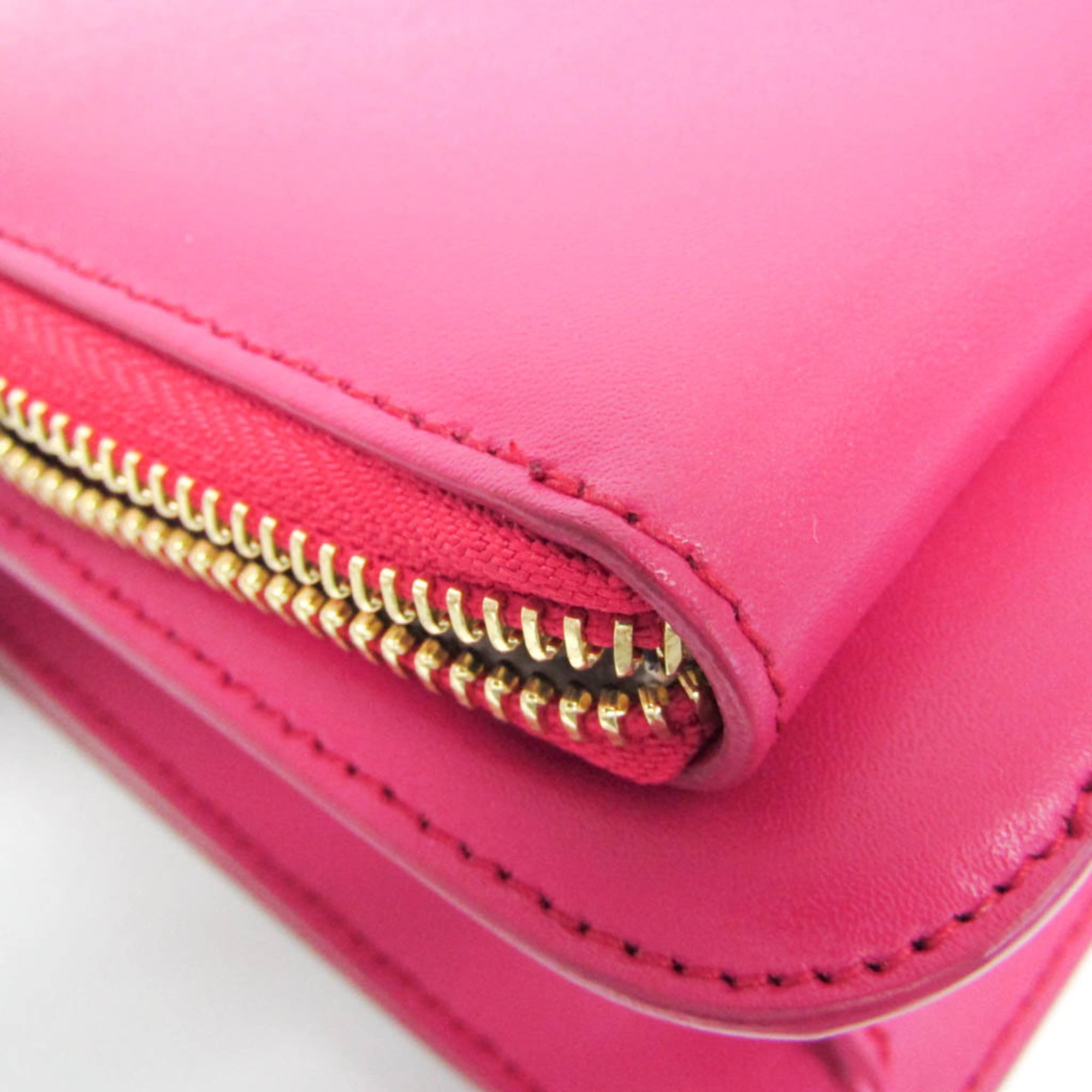 Salvatore Ferragamo Vara Ribbon New Bianco FZ-21 G 877 Women's Leather Shoulder Bag Pink