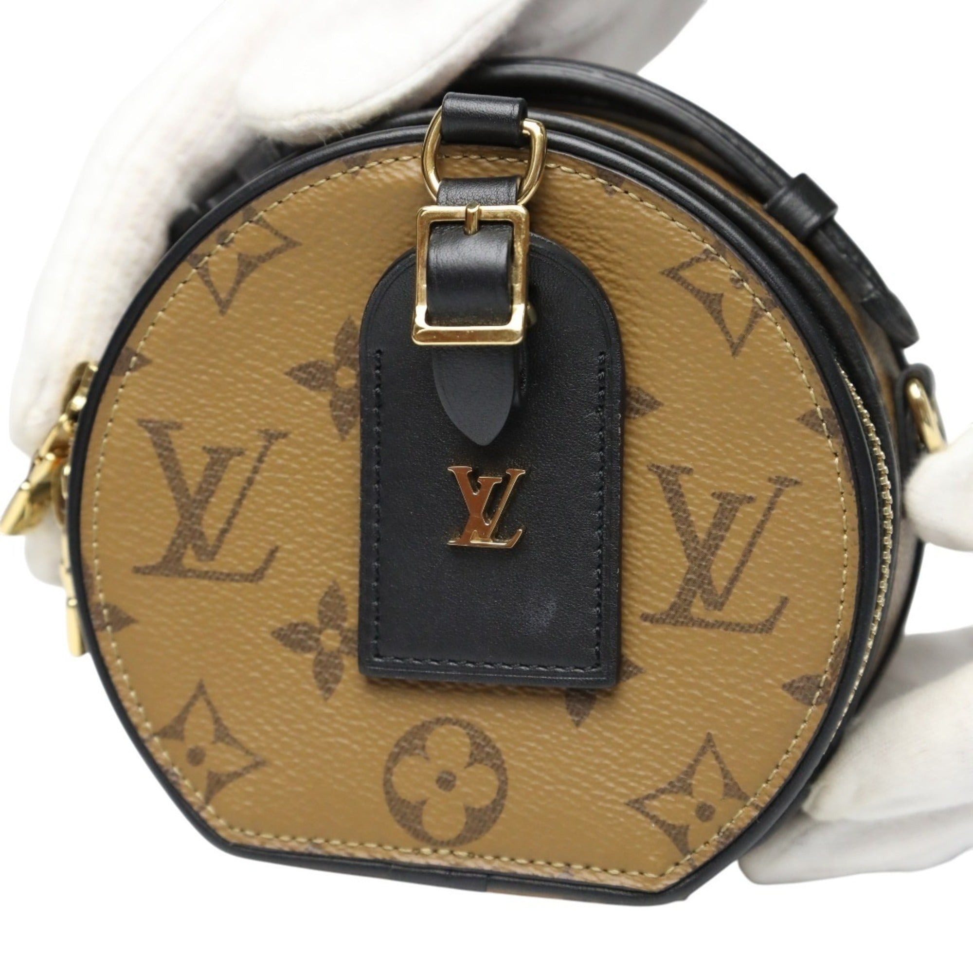 Louis Vuitton Monogram Reverse Mini Boite Chapeau Shoulder Bag M68276 Brown — Like New