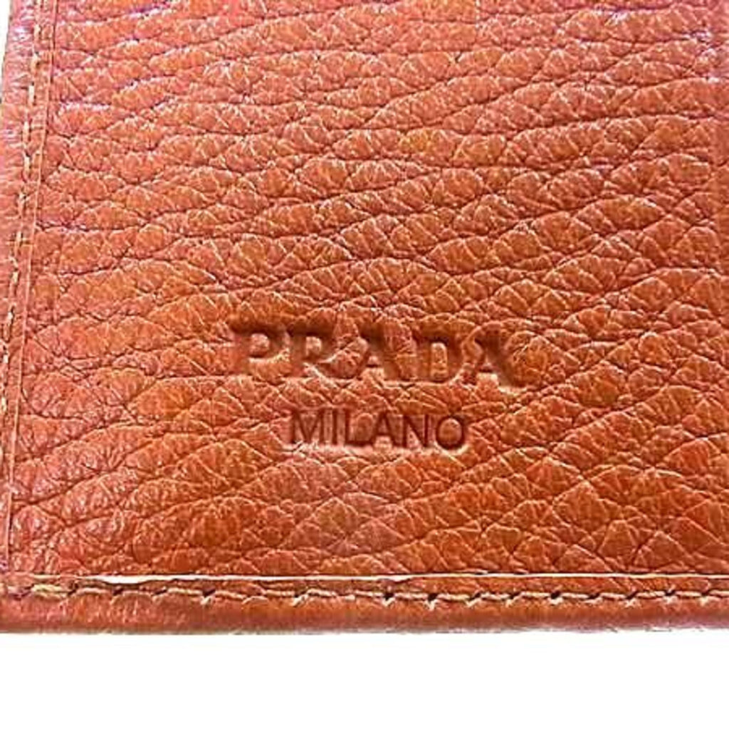 PRADA Prada Wallet 1M0176 Brown Leather Women's Tri-fold