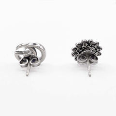 GUCCI Double G Logo Flower Earrings GG SV925 Shell Silver Women's — Like New
