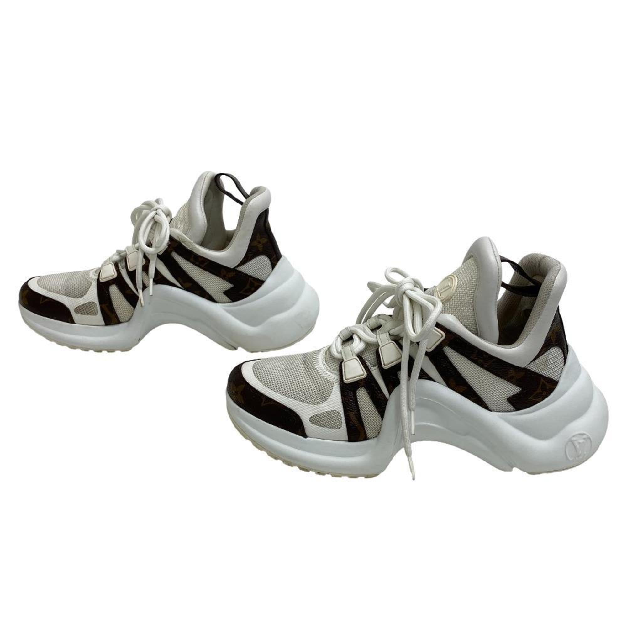 LOUIS VUITTON 23cm Arclight Line Monogram Sneakers White Women's