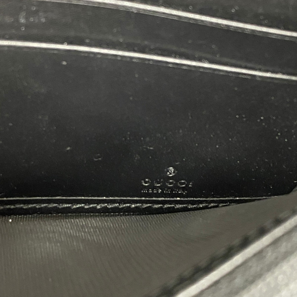 Gucci GG Marmont Long Wallet 443436 Leather Black Women's