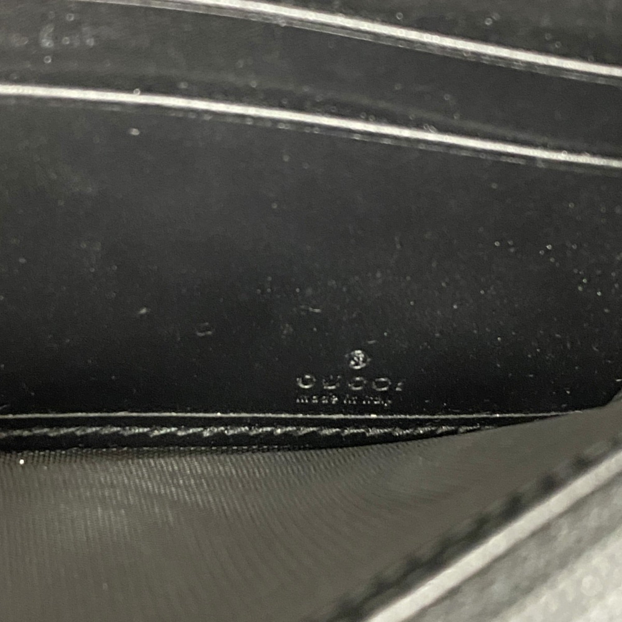 Gucci GG Marmont Long Wallet 443436 Leather Black Women's