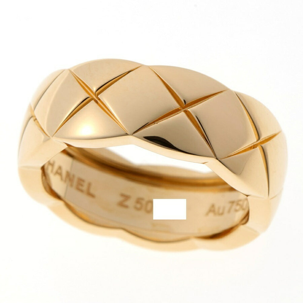 Chanel Coco Crush Collection Ring, Medium Model J10571, Au750 18KYG Yellow Gold, Size #8 — Like New